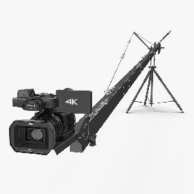 3D Camera Crane with Full HD Camcorder Panasonic HC X1000 Rigged model